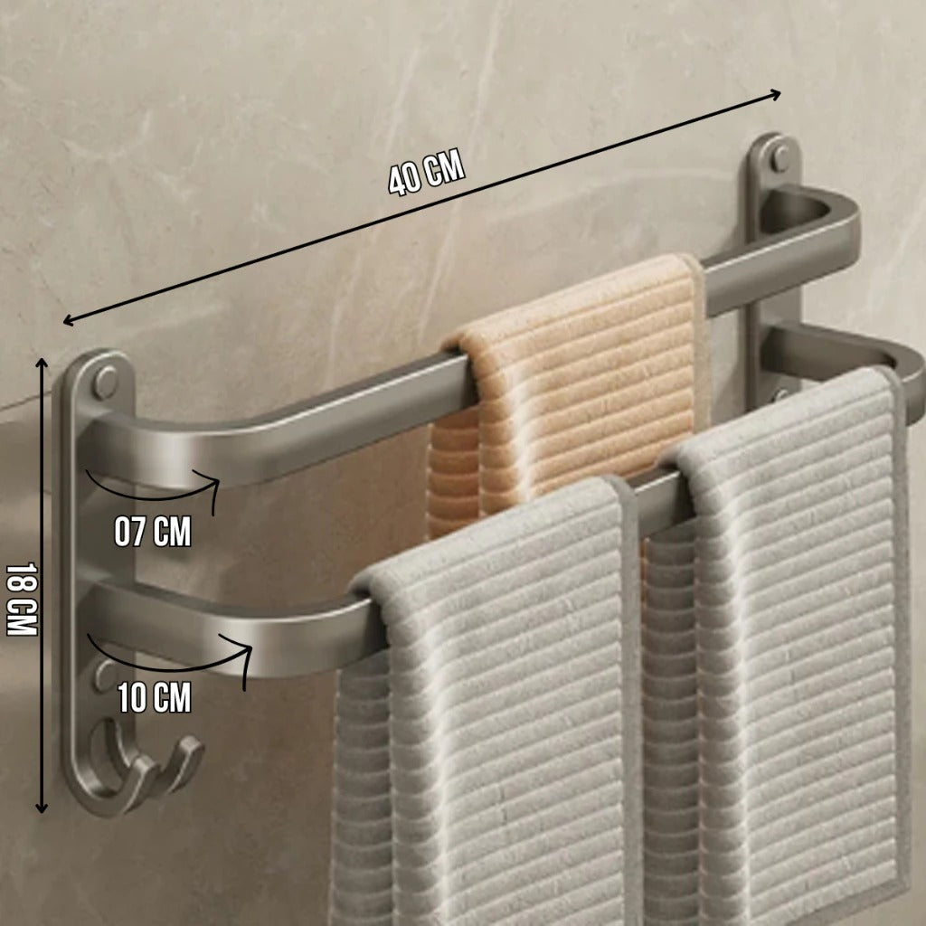 Double and Triple Bathroom Towel Holder