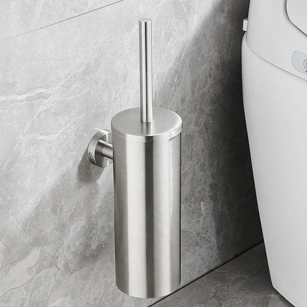 Brushed Stainless Steel Toothbrush Holder