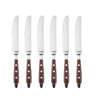 Classic Stainless Steel Cutlery Set with Wooden Handle