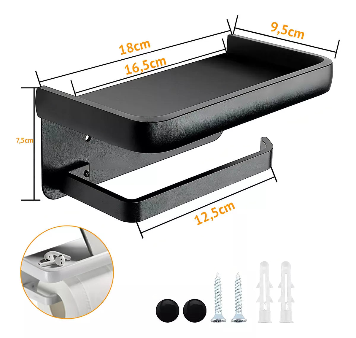 Modern Toilet Paper Holder Genova