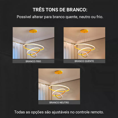 Triple Circular Pendant LED Light