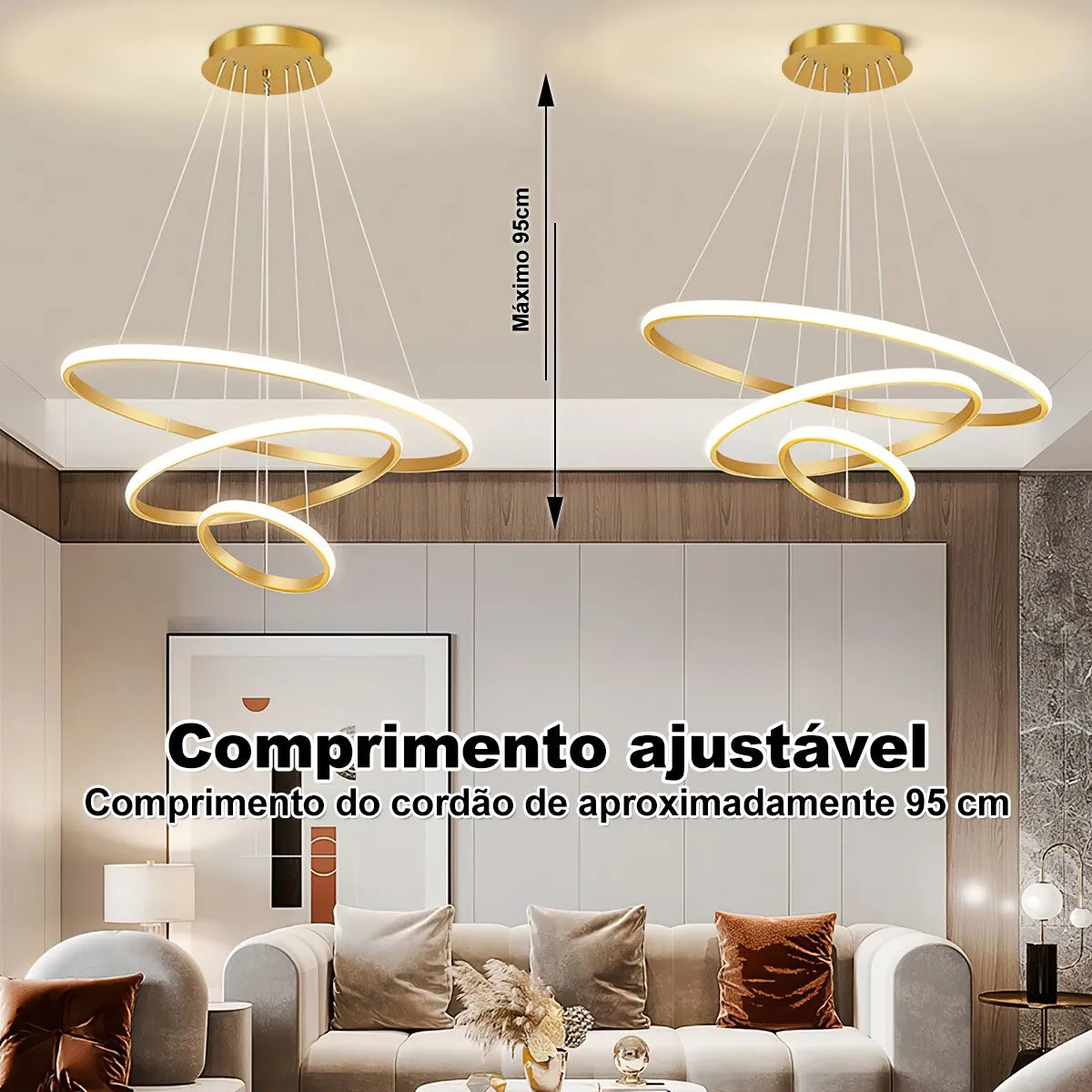 Triple Circular LED Pendant Light