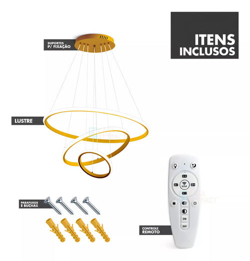 Triple Circular LED Pendant Light