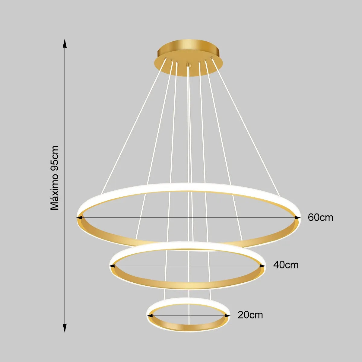 Triple Circular LED Pendant Light