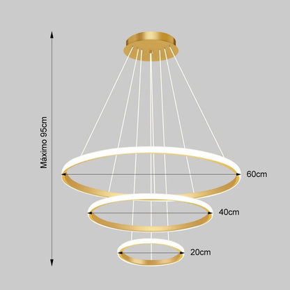 Triple Circular LED Pendant Light