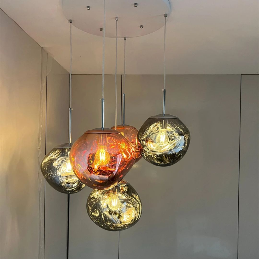 Complete Set of Luxurious Modern Pendant Light Lava Macaron Nordic