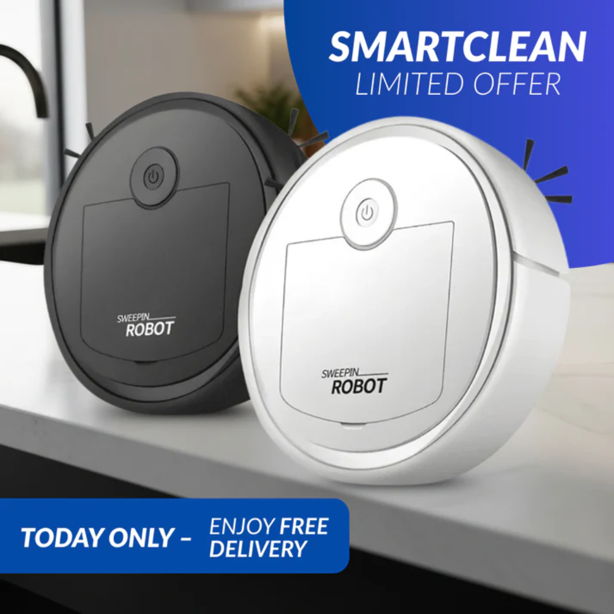 [LIMITED OFFER] SmartClean® 3 in 1 Robot Vacuum - Free UK Shipping