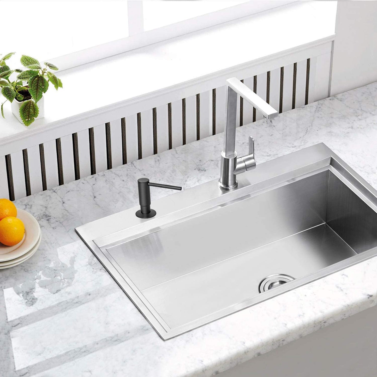 Brushed Steel Sink Dispenser