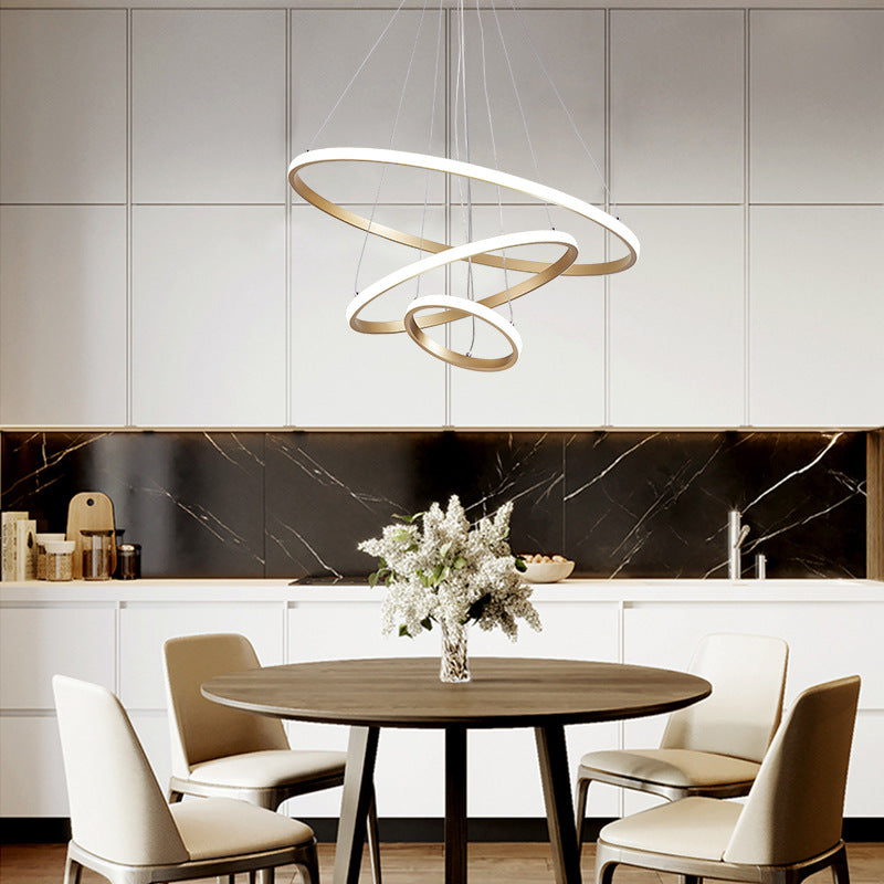 Triple Circular LED Pendant Light