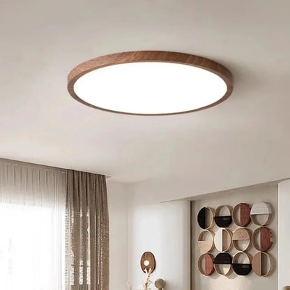 Round Wooden Surface Mount LED Ceiling Light
