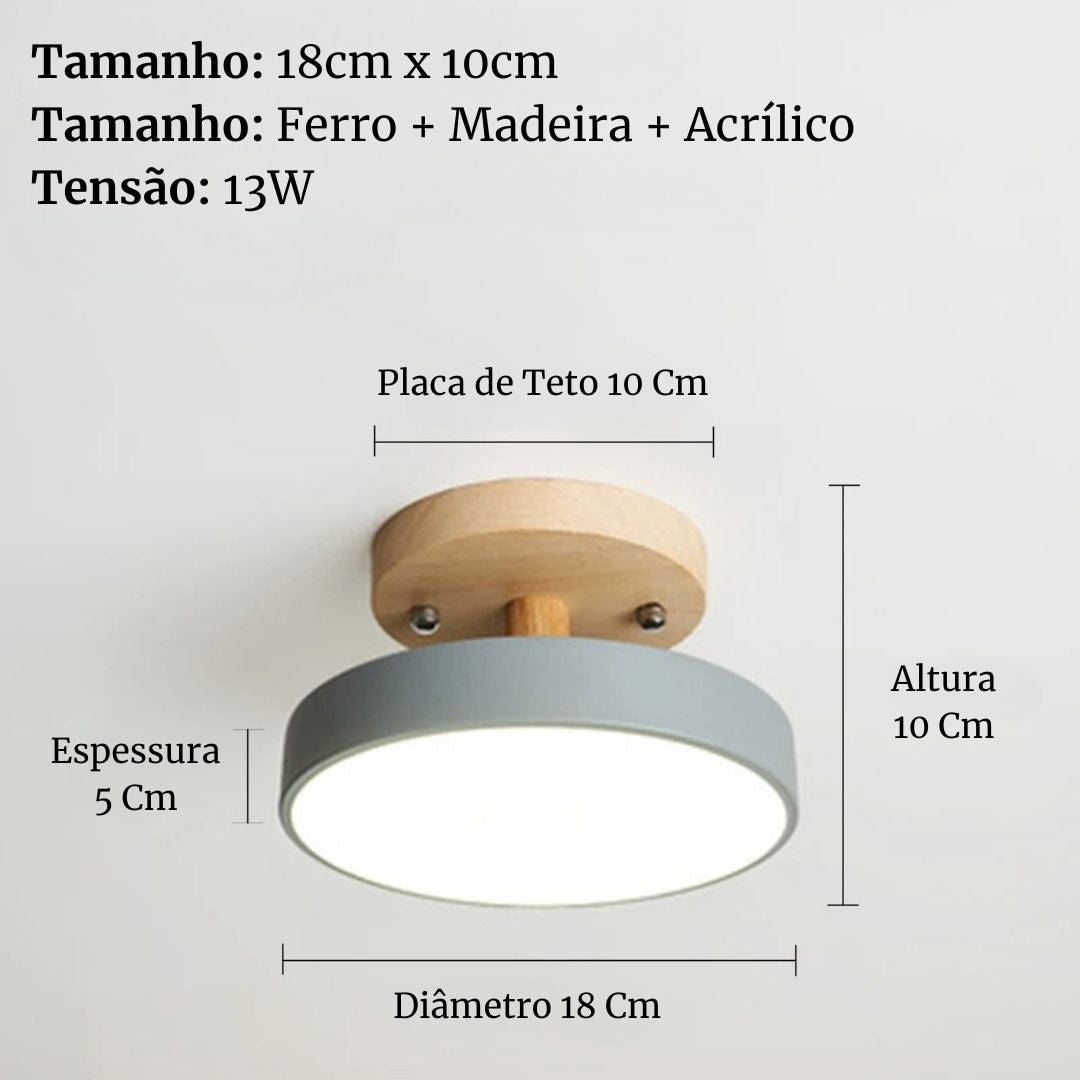 Round Ceiling LED Light Nordic Style