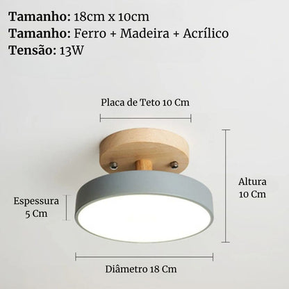 Round Ceiling LED Light Nordic Style