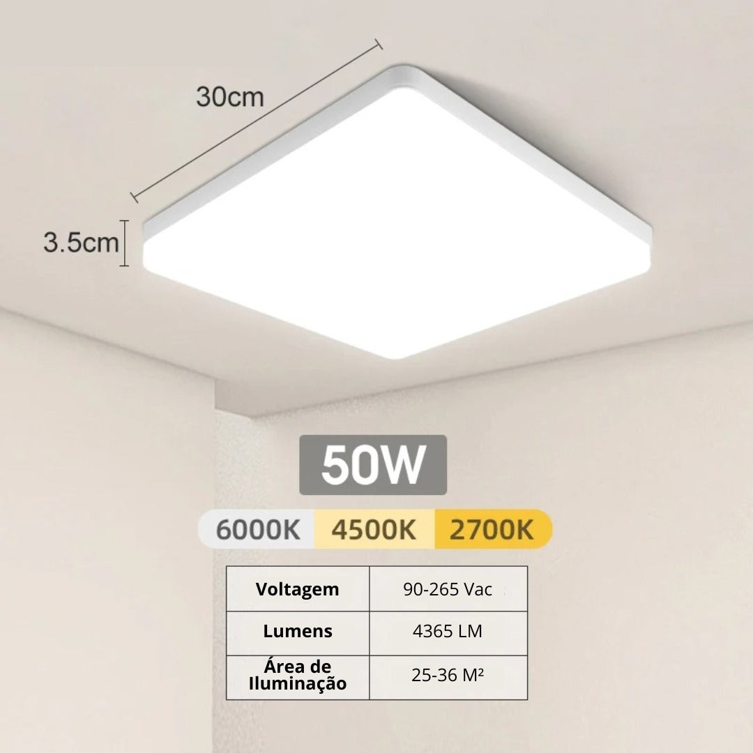 Square LED Ceiling Light Bivolt