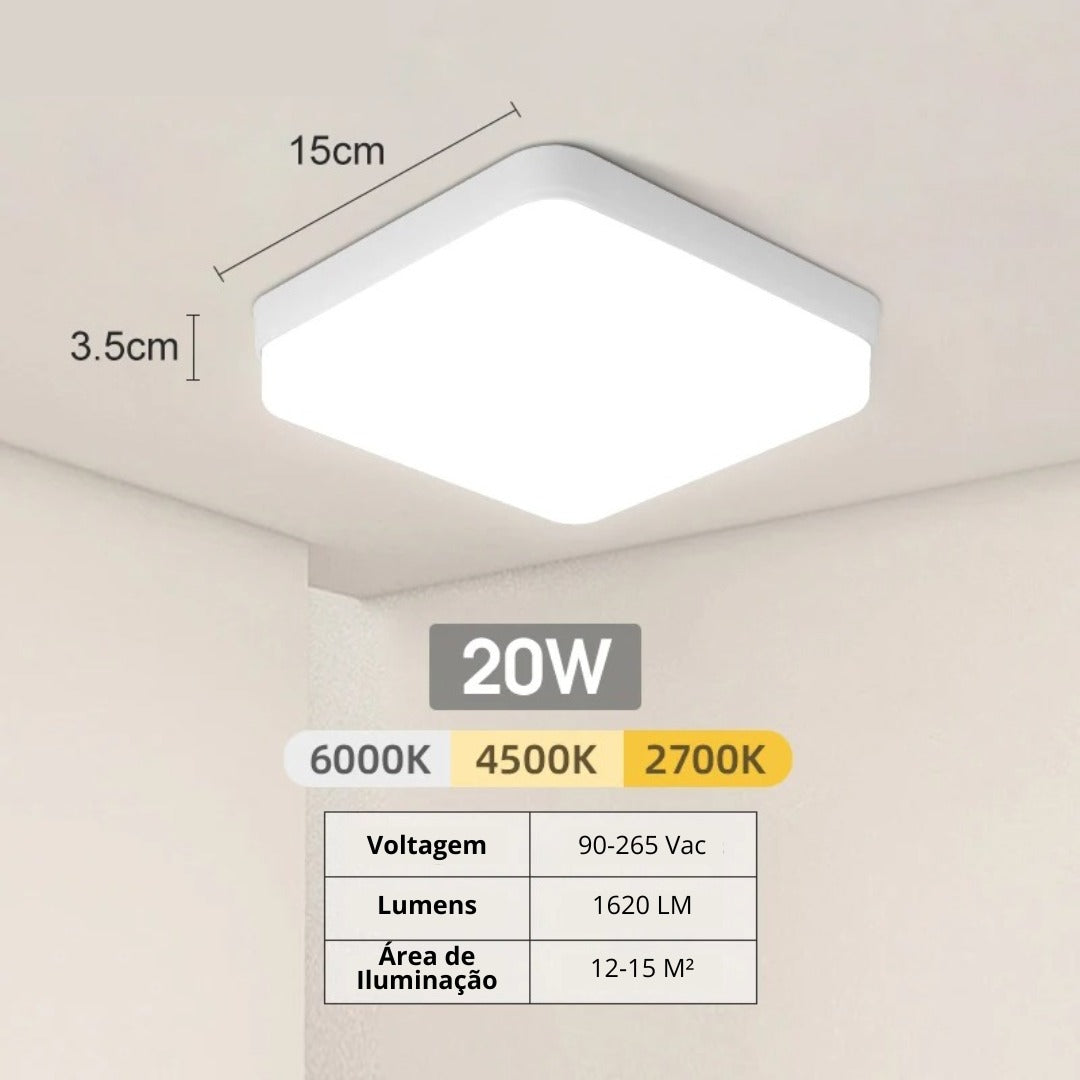 Square LED Ceiling Light Bivolt