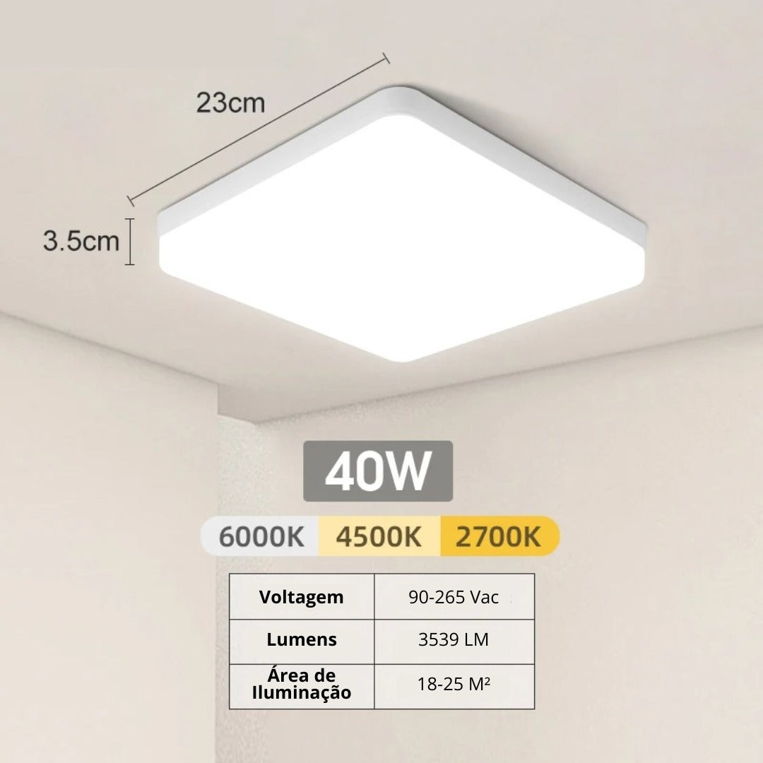 Square LED Ceiling Light Bivolt