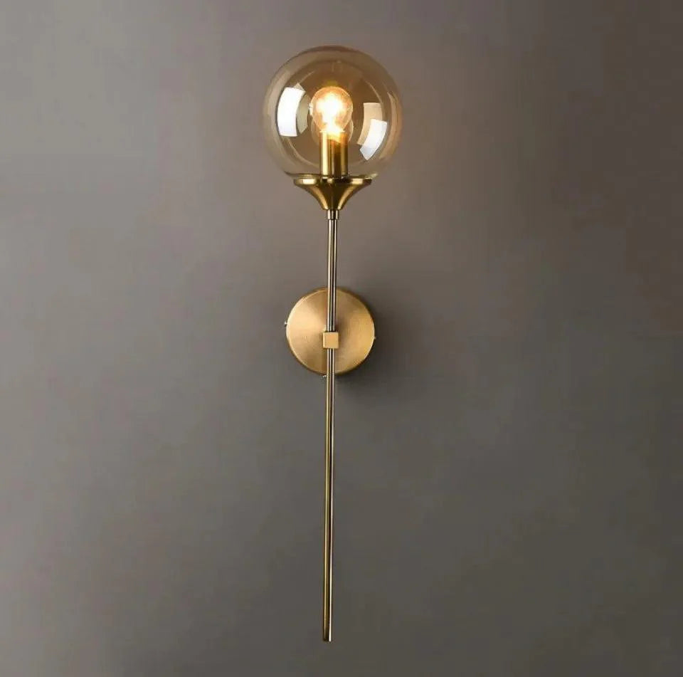 Gold Internal Wall Sconce Globe