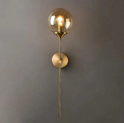 Gold Internal Wall Sconce Globe