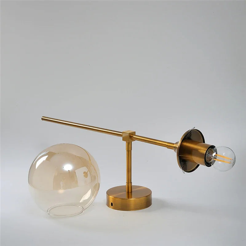 Gold Internal Wall Sconce Globe