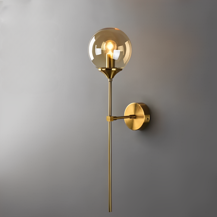 Gold Internal Wall Sconce Globe