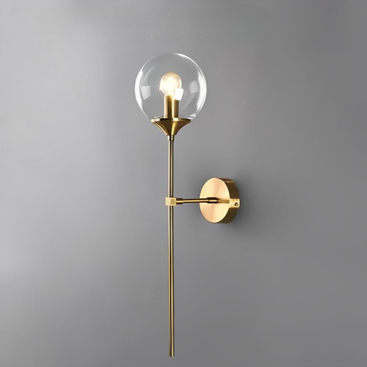Gold Internal Wall Sconce Globe