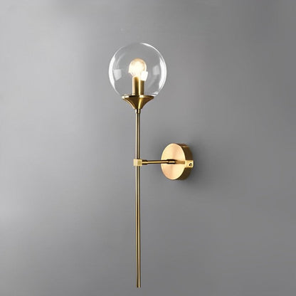 Gold Internal Wall Sconce Globe