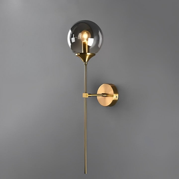 Gold Internal Wall Sconce Globe