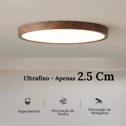 Round Wooden Surface Mount LED Ceiling Light