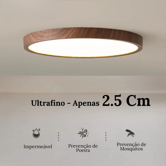Round Wooden Surface Mount LED Ceiling Light