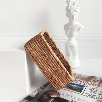 Wicker Organiser Basket for Multi-Purpose Bathroom Use