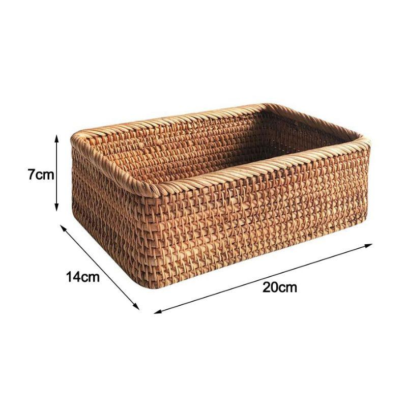 Wicker Organiser Basket for Multi-Purpose Bathroom Use