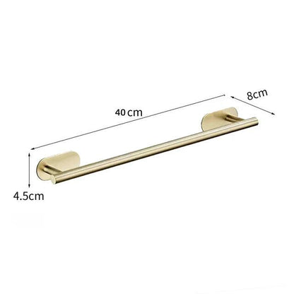 Roma Bathroom Accessories Set 4 Pieces High Adhesive Brushed Gold Stainless Steel