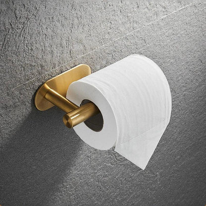 Roma Bathroom Accessories Set 4 Pieces High Adhesive Brushed Gold Stainless Steel