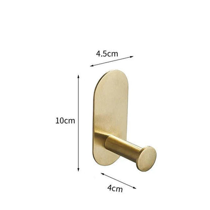 Roma Bathroom Accessories Set 4 Pieces High Adhesive Brushed Gold Stainless Steel