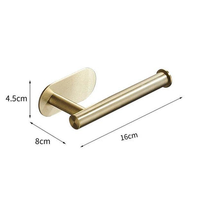 Roma Bathroom Accessories Set 4 Pieces High Adhesive Brushed Gold Stainless Steel