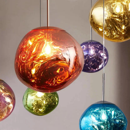 Complete Set of Luxurious Modern Pendant Light Lava Macaron Nordic