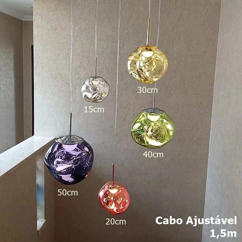 Complete Set of Luxurious Modern Pendant Light Lava Macaron Nordic