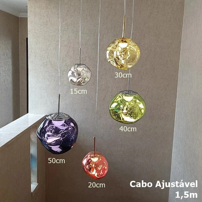 Complete Set of Luxurious Modern Nordic Lava Macaron Pendant Light
