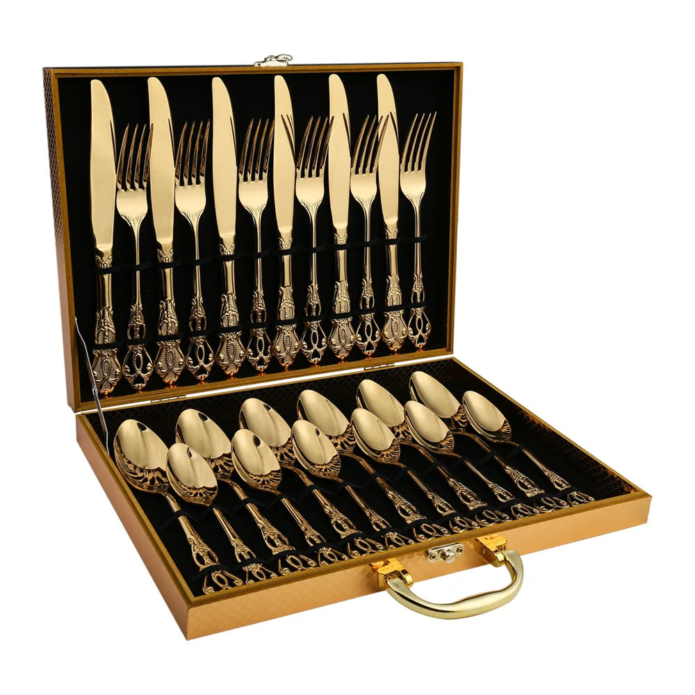 Gold Stainless Steel Cutlery Set