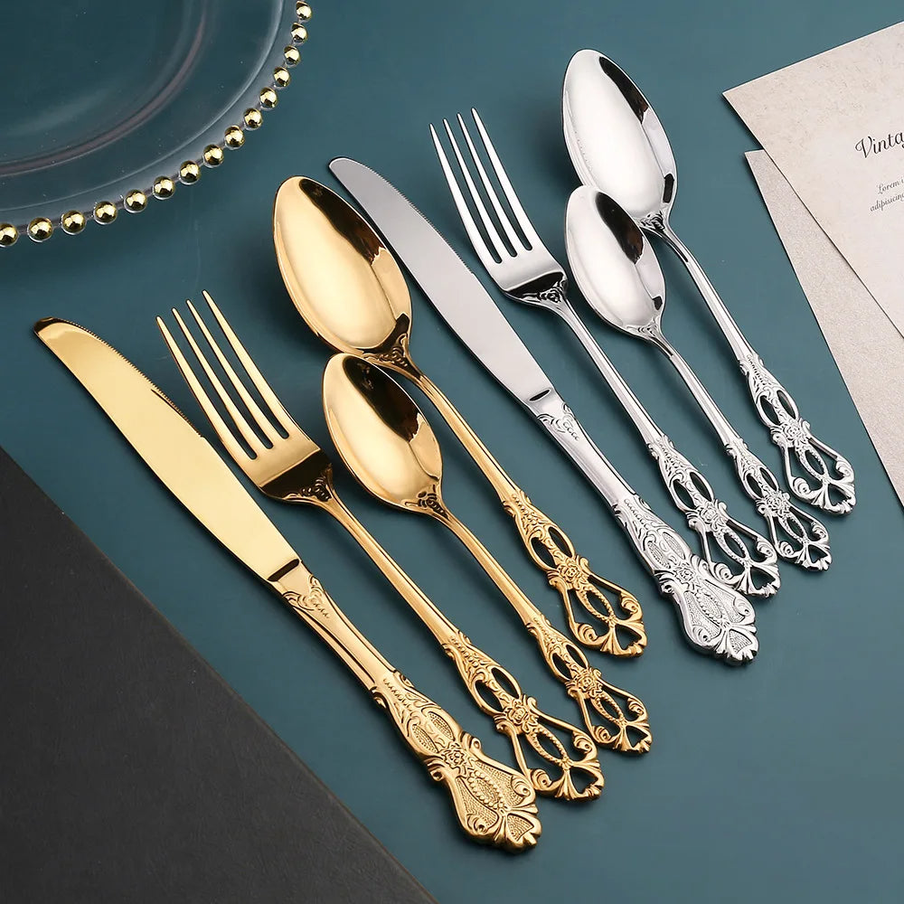 Gold Stainless Steel Cutlery Set
