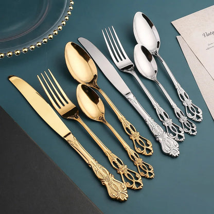 Gold Stainless Steel Cutlery Set