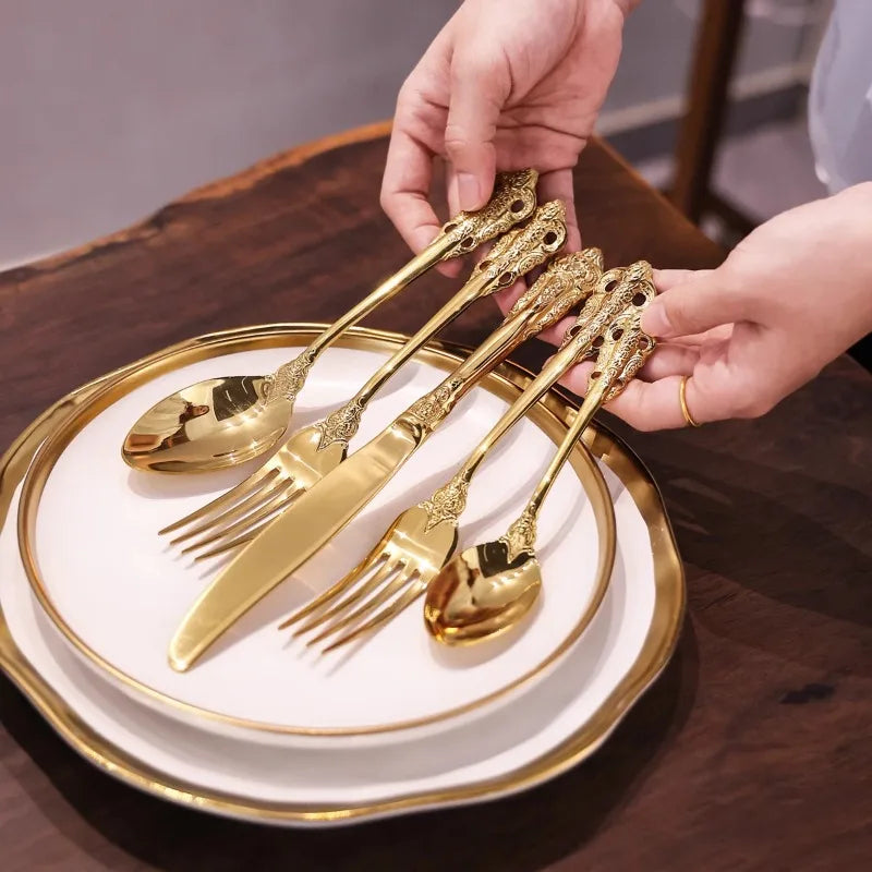 Gold Stainless Steel Cutlery Set