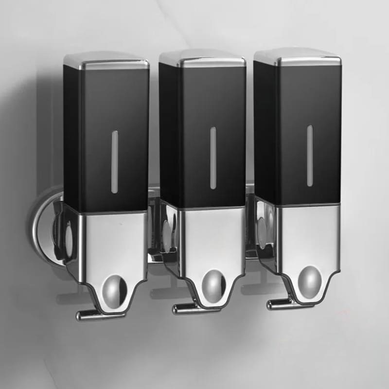Wall-Mounted Liquid Soap Dispenser for Shampoo and Conditioner Square