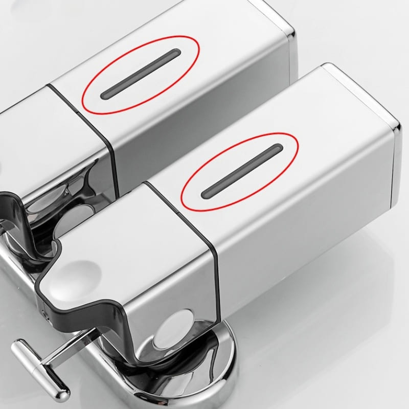 Wall-Mounted Liquid Soap Dispenser for Shampoo and Conditioner Square