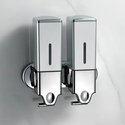 Wall-Mounted Liquid Soap Dispenser for Shampoo and Conditioner Square