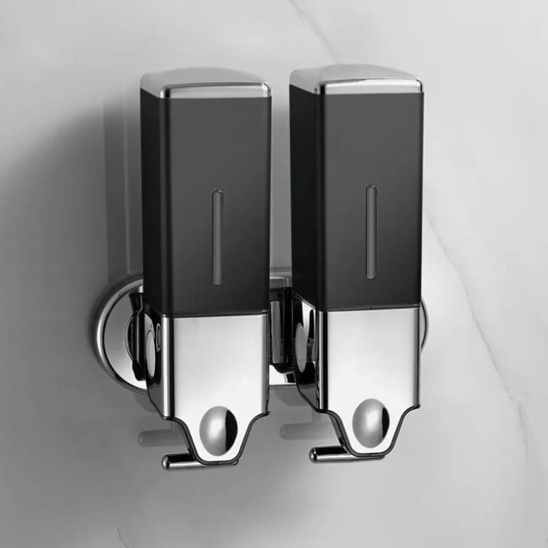 Wall-Mounted Liquid Soap Dispenser for Shampoo and Conditioner Square