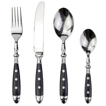 Classic Stainless Steel Cutlery Set with Elegant Resins