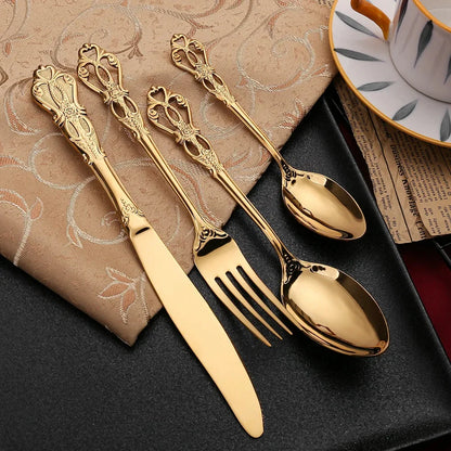 Gold Stainless Steel Cutlery Set