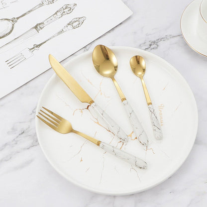 Gold Cutlery Set 24 Pieces