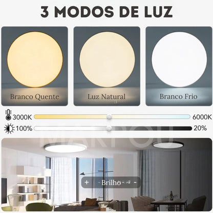 Modern Round LED Ceiling Light with Control