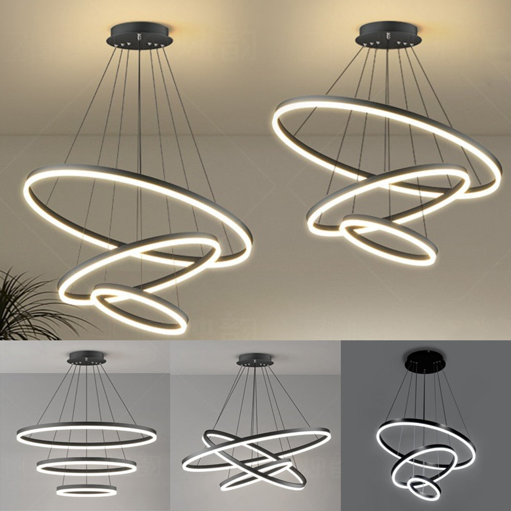 Triple Circular LED Pendant Light
